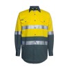 Yellow Green Cotton Hi Vis Work Shirts
